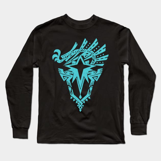 Monster Hunter World Iceborne Emblem Long Sleeve T-Shirt by Civron